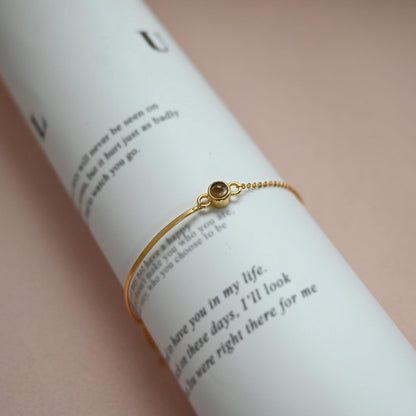 Sterling Silber Armband mit Foto-Projektion